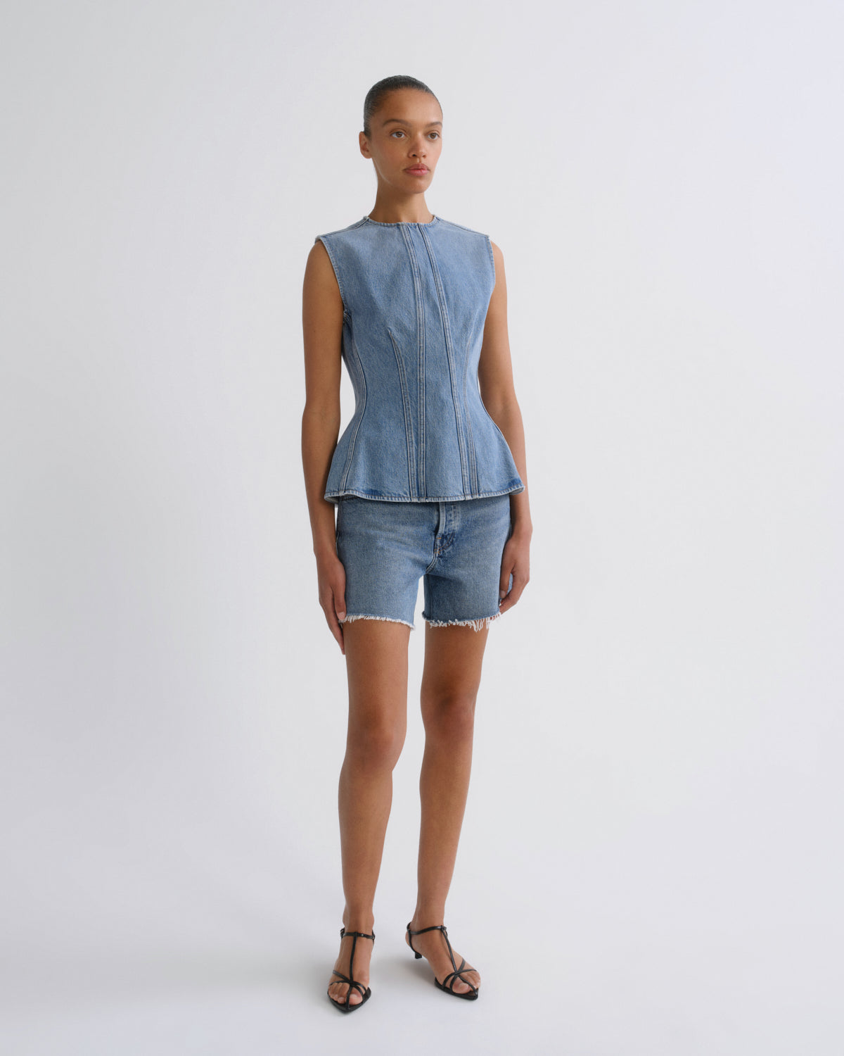 Women Parker Long Short in Skywave - Agolde