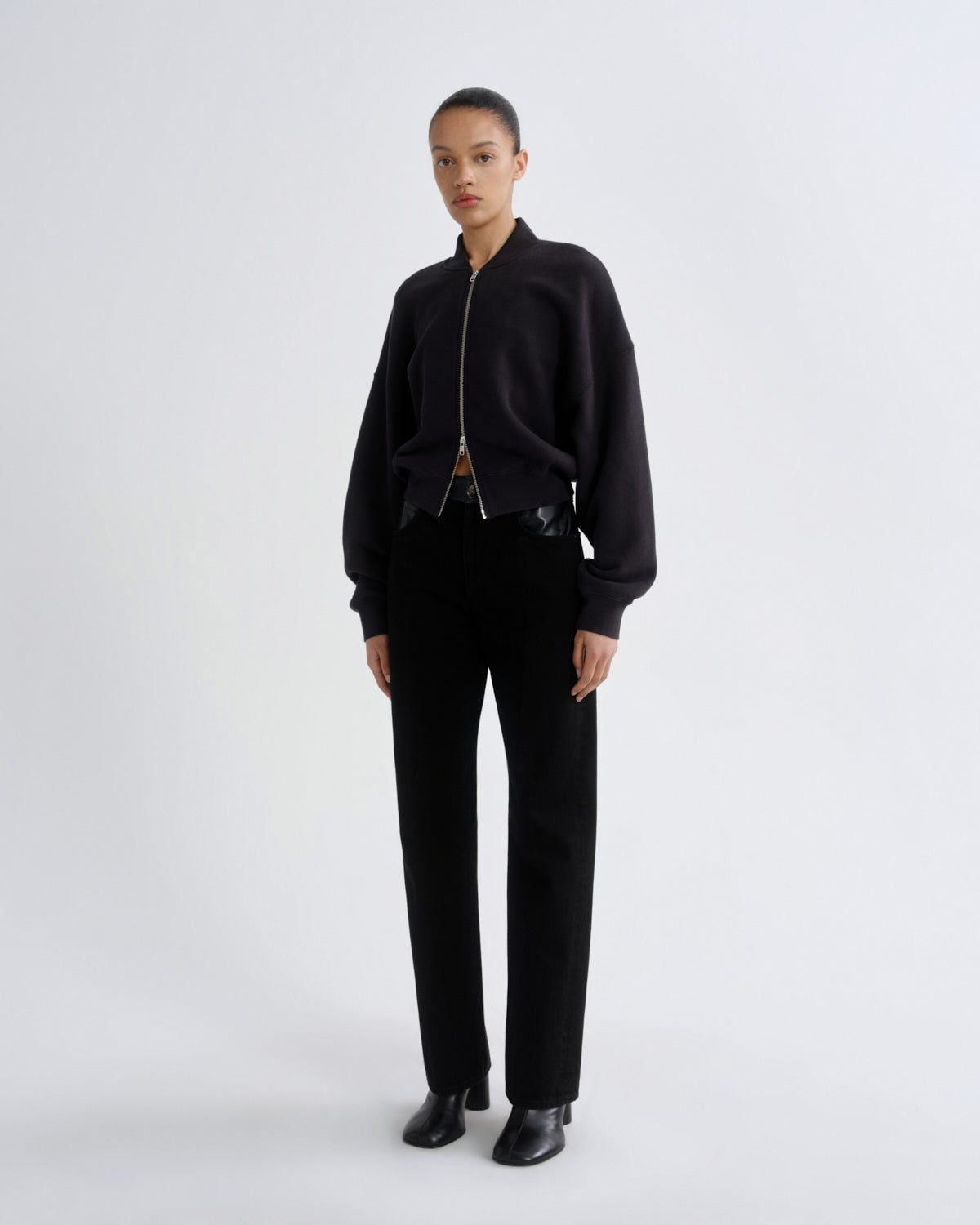 Women tess sweatshirt washed black - Agolde