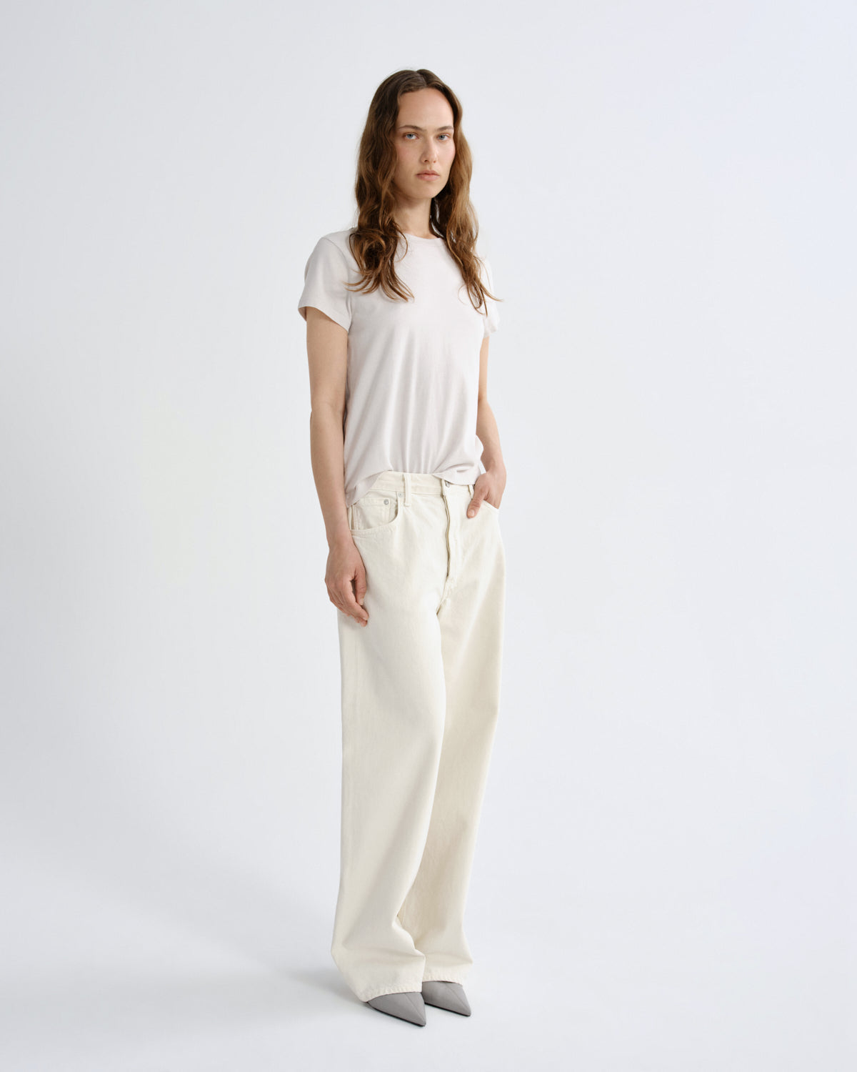 Women Low Slung Baggy in Brown Rice - Agolde