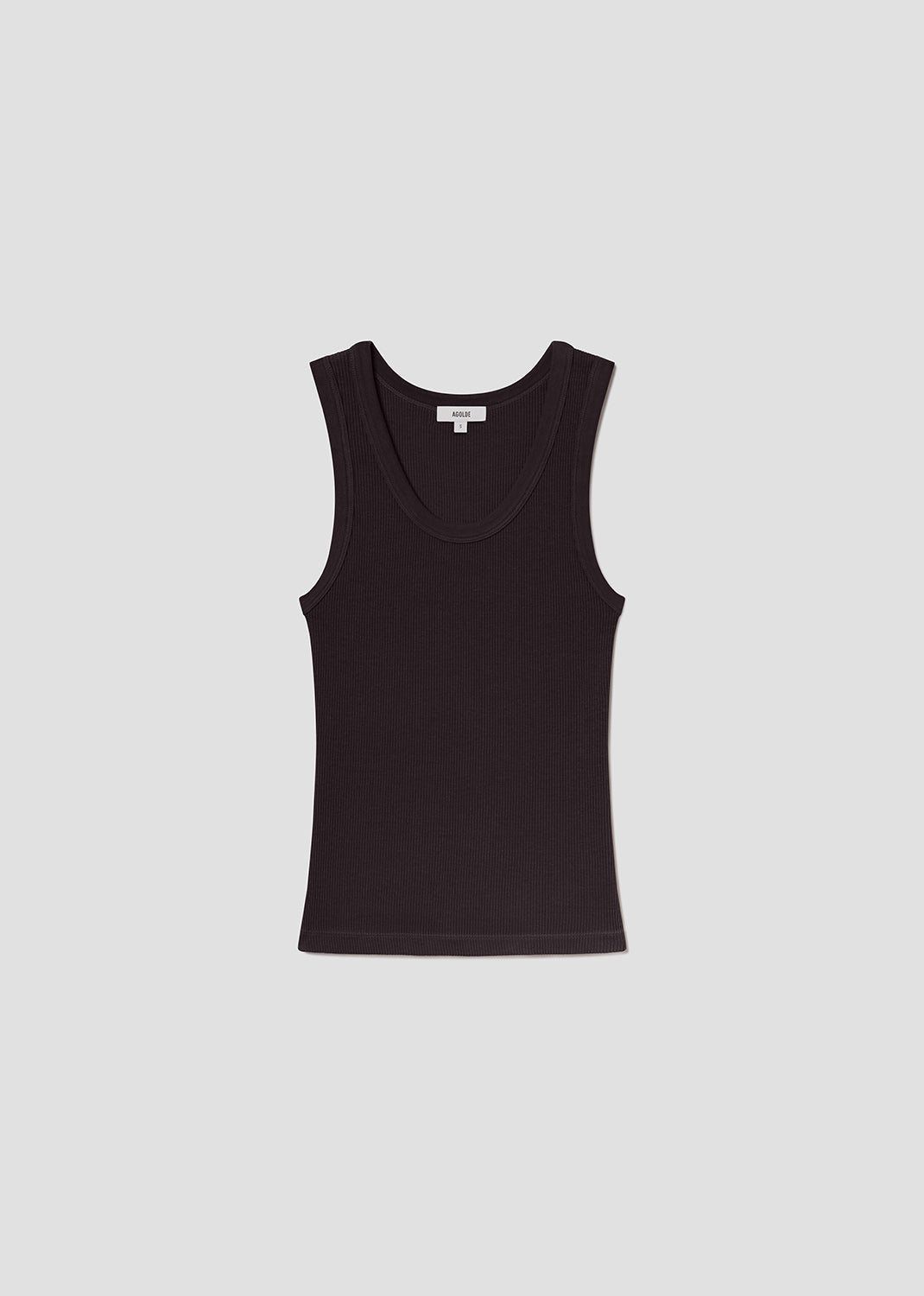 Women Poppy Scoop Neck Tank in Eggplant - Agolde