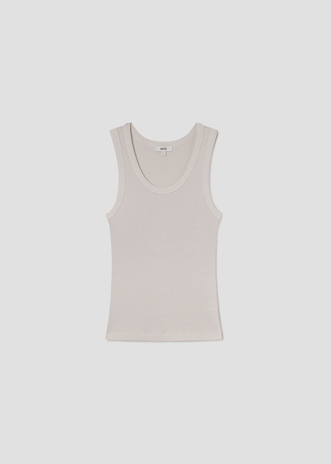 Women Poppy Scoop Neck Tank in Bone - Agolde