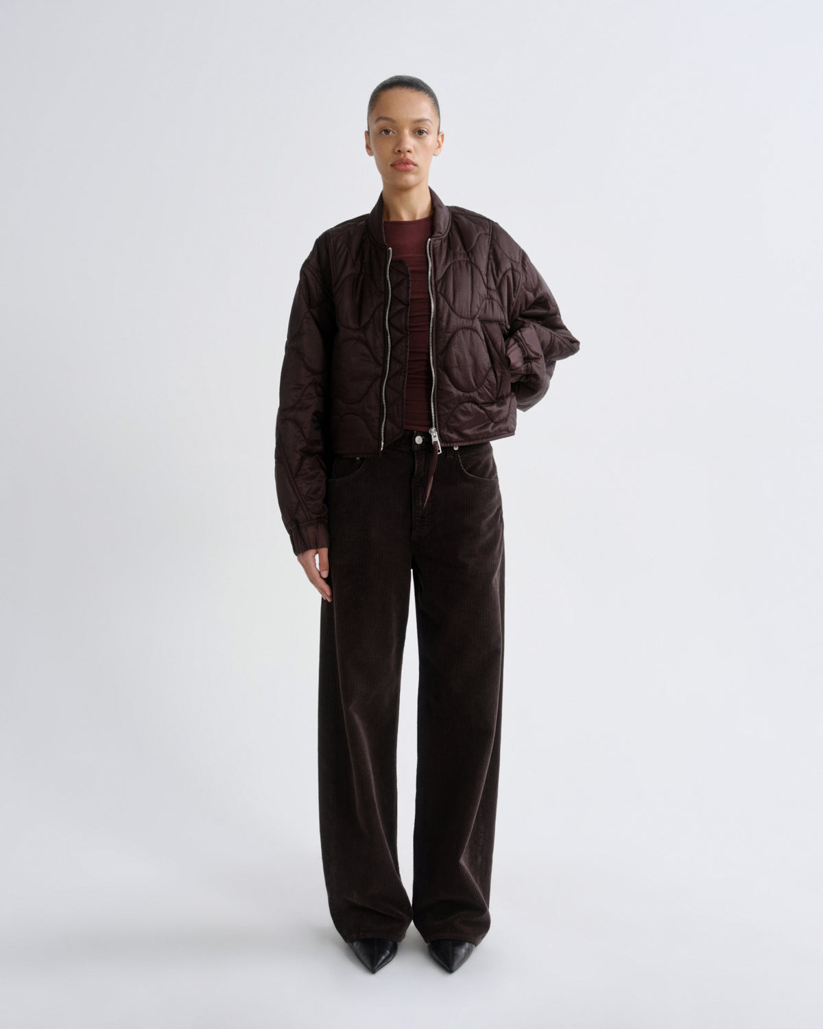 Women iona quilted jacket deep roast - Agolde