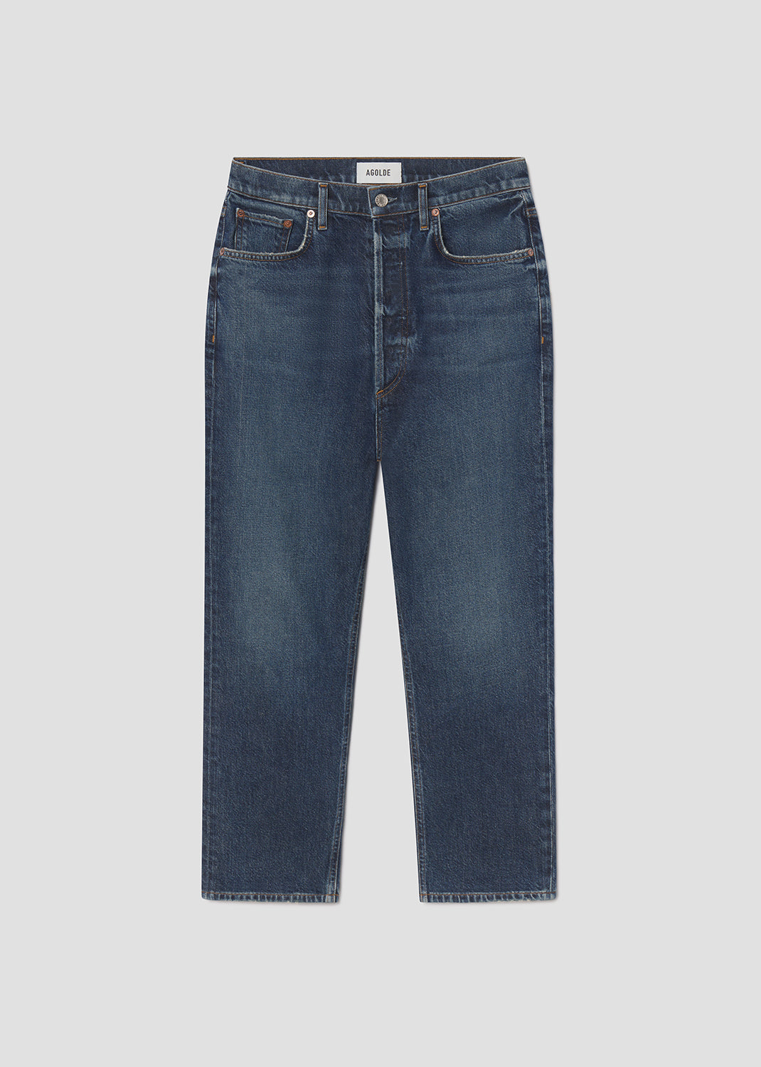 Women Riley Crop High Rise Straight in Slick - Agolde