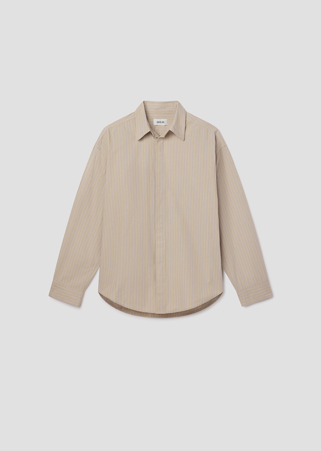 Men Roy Shirt in Beaudry Stripe - Agolde