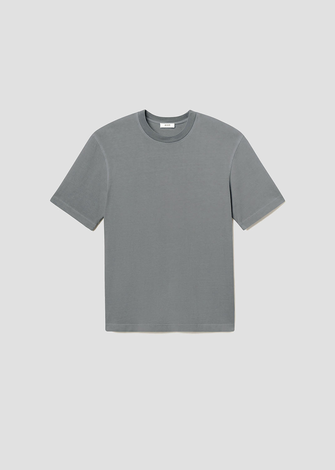 Men Asha Mock Neck Tee in Flint - Agolde
