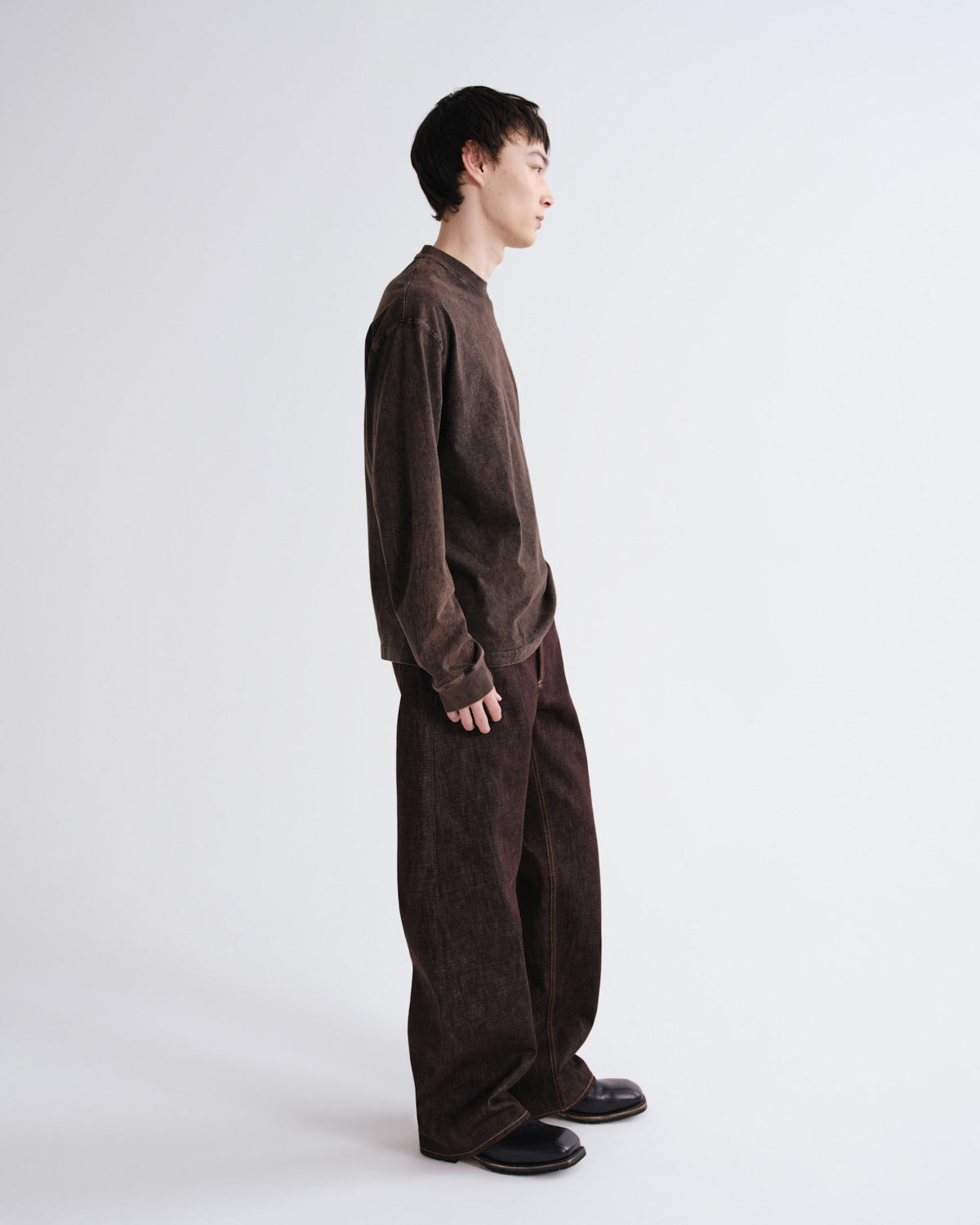 Men Long Sleeve Drop Shoulder Asha in Pulse - Agolde