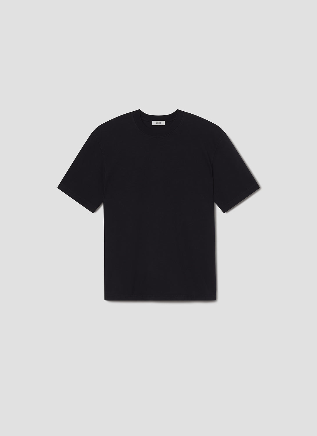 Men Asha Mock Neck Tee in Blackened Navy - Agolde