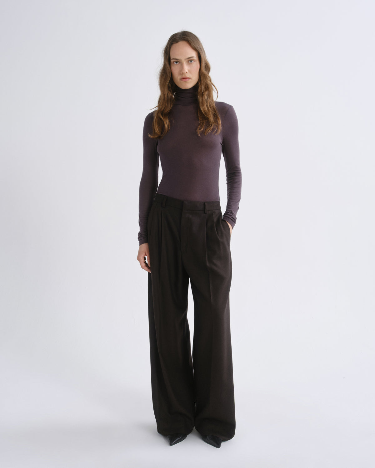 Women pascale turtleneck raisin - Agolde