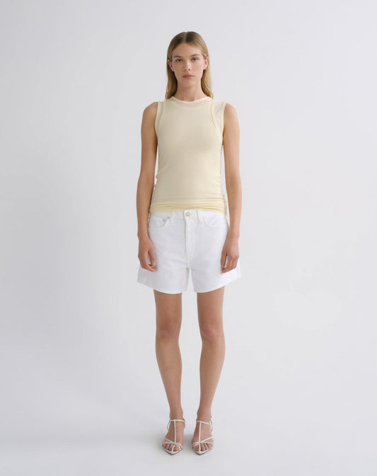 Women Parker Long Short in Marshmallow - Agolde
