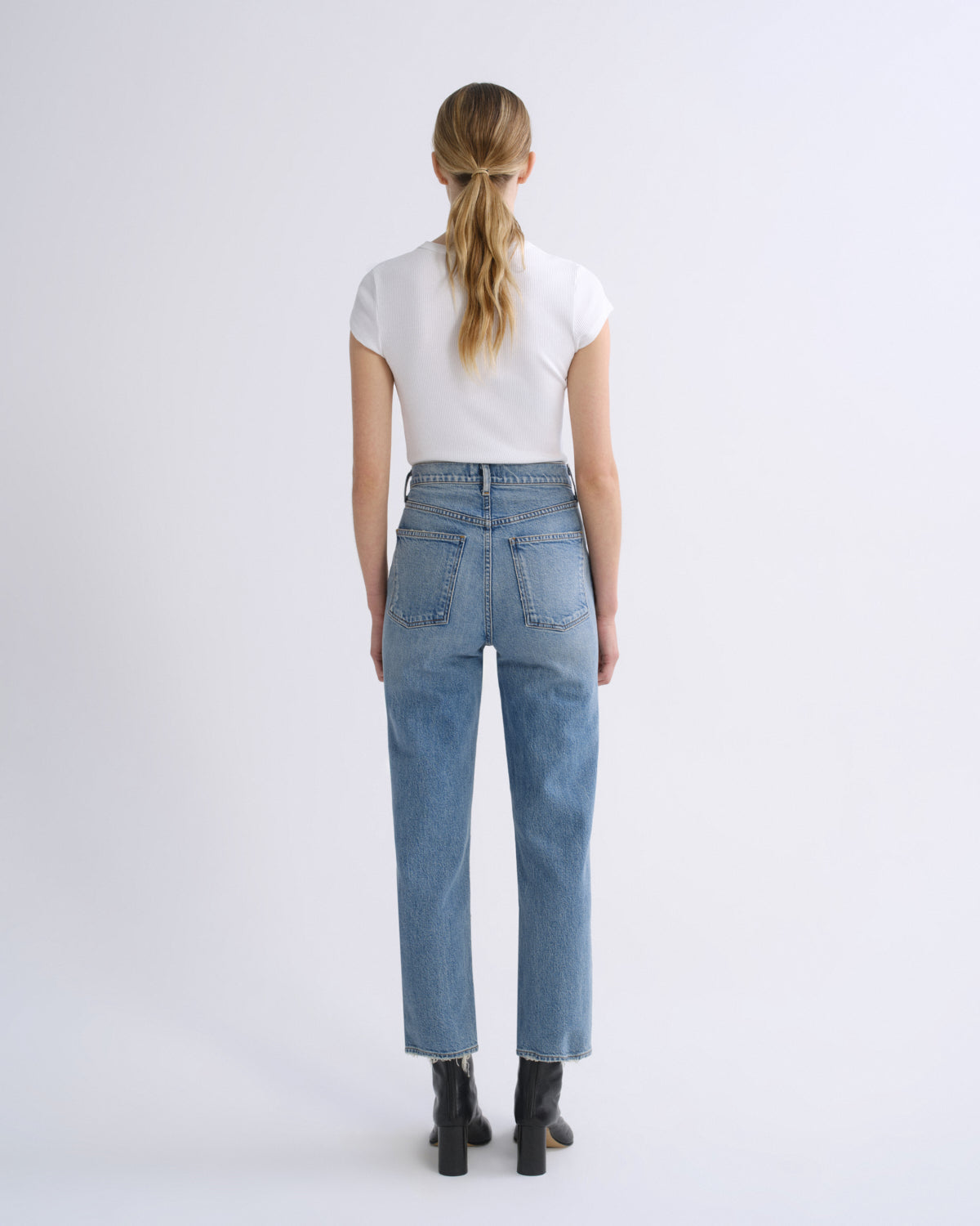 Women 90S Pinch Waist Crop in Renew - Agolde