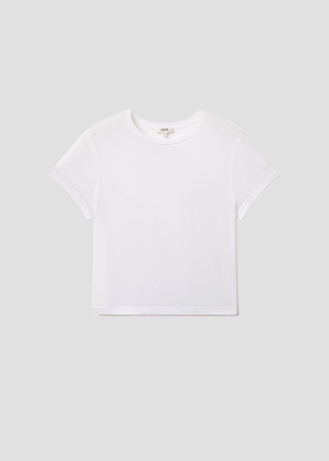 Women Adine Shrunken Tee in White - Agolde