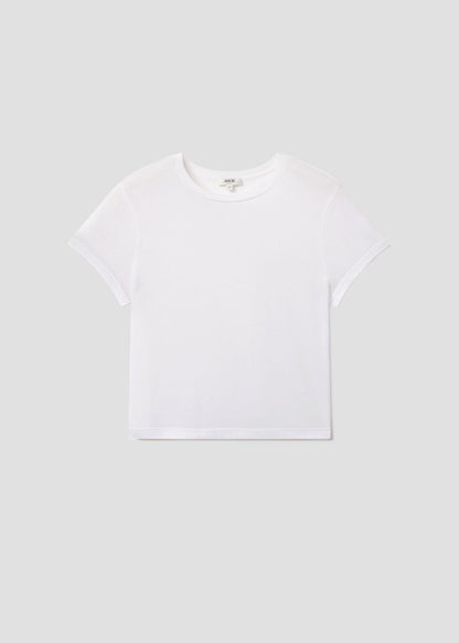 Women Adine Shrunken Tee in White - Agolde