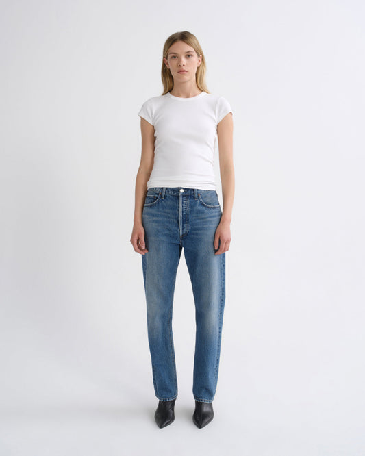 Women 90S Pinch Waist High Rise Straight in Circulate - Agolde