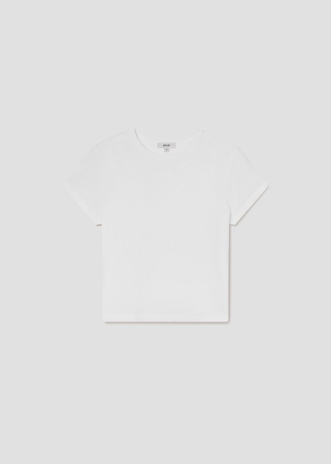 Women Long Line Adine Tee in White - Agolde
