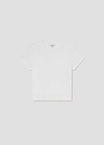 Women Long Line Adine Tee in White - Agolde