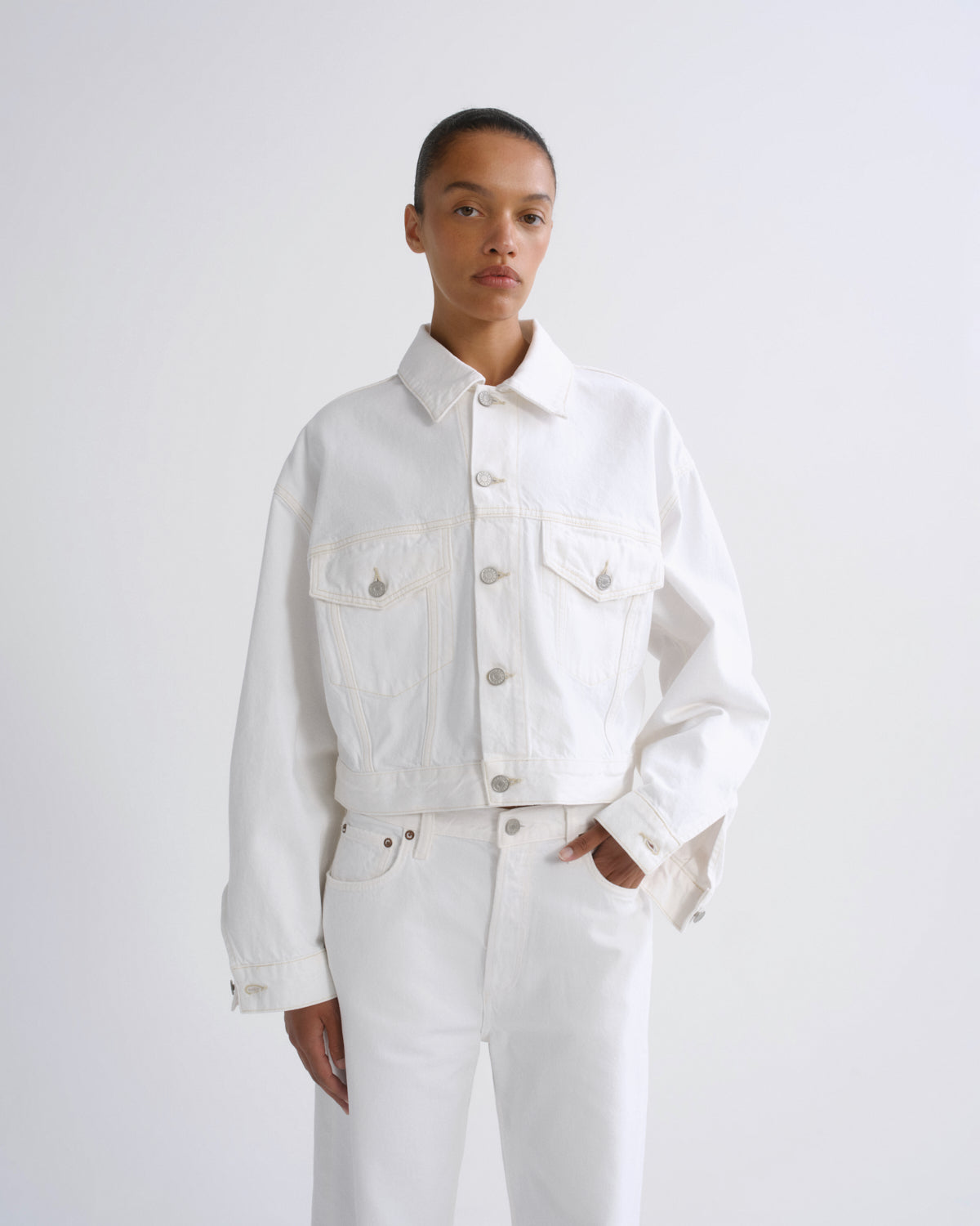 Women Palmer Jacket in Milkshake - Agolde