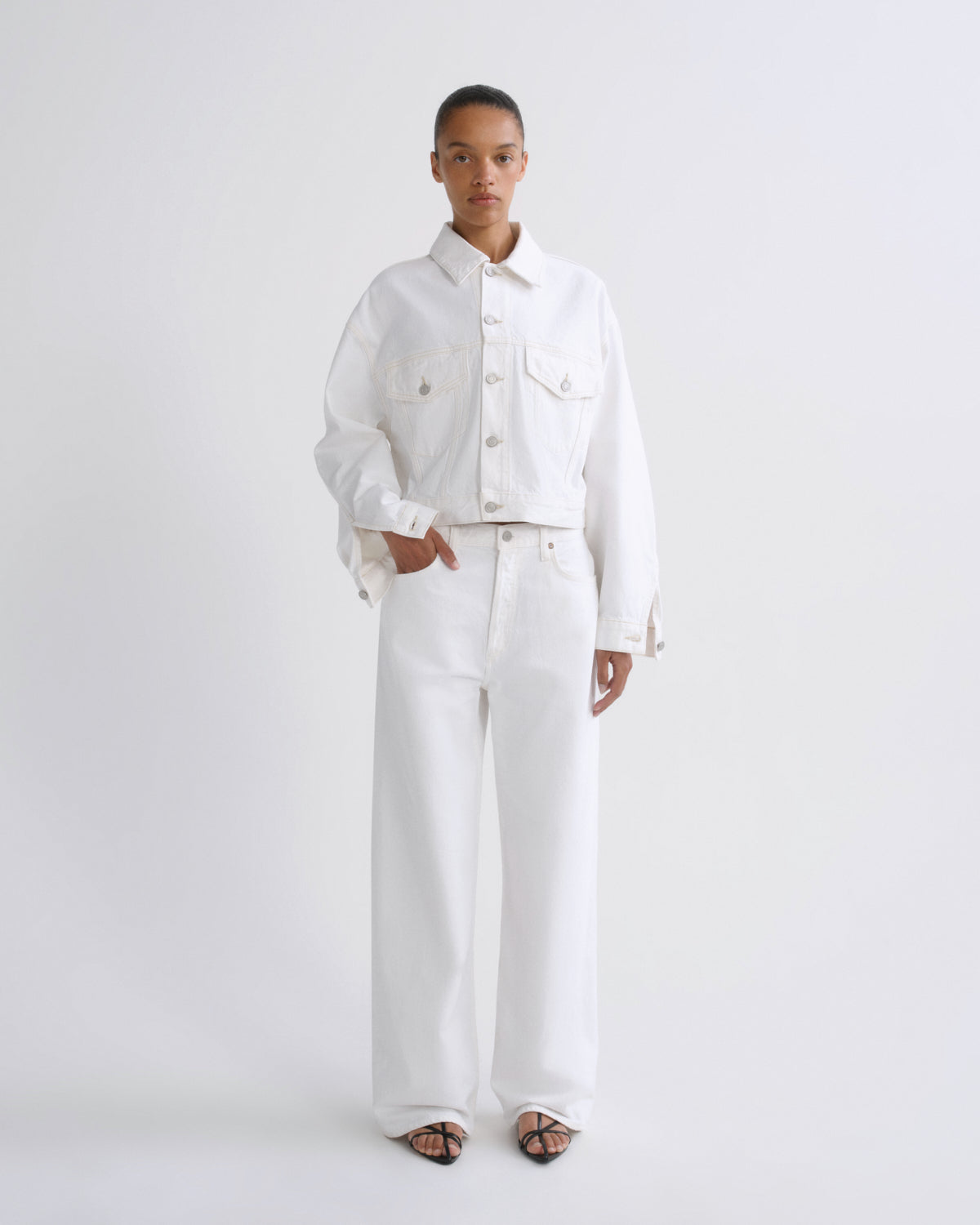 Women Palmer Jacket in Milkshake - Agolde
