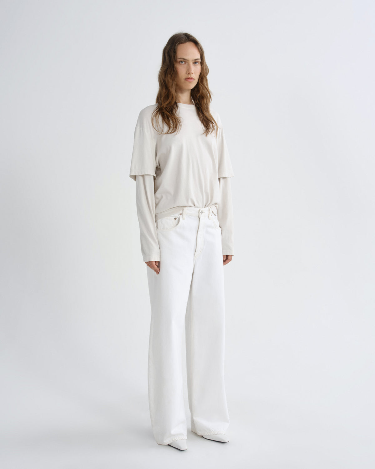 Women Low Curve Jean in Milkshake - Agolde