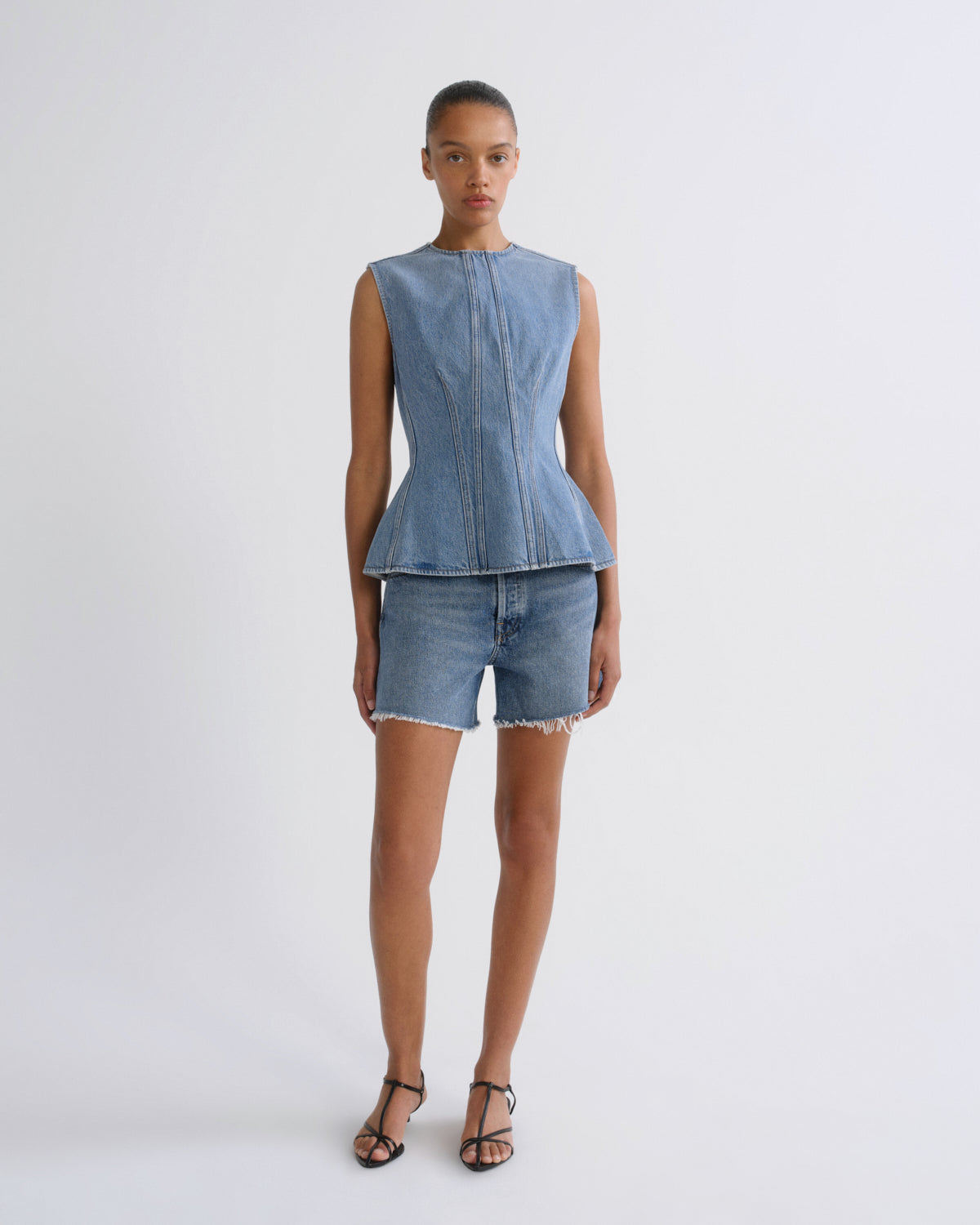Women Parker Long Short in Skywave - Agolde