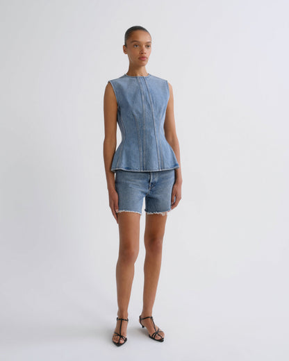 Women Parker Long Short in Skywave - Agolde