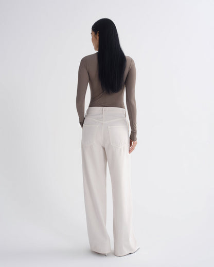 Women Low Curve Utility Jean in Bone - Agolde