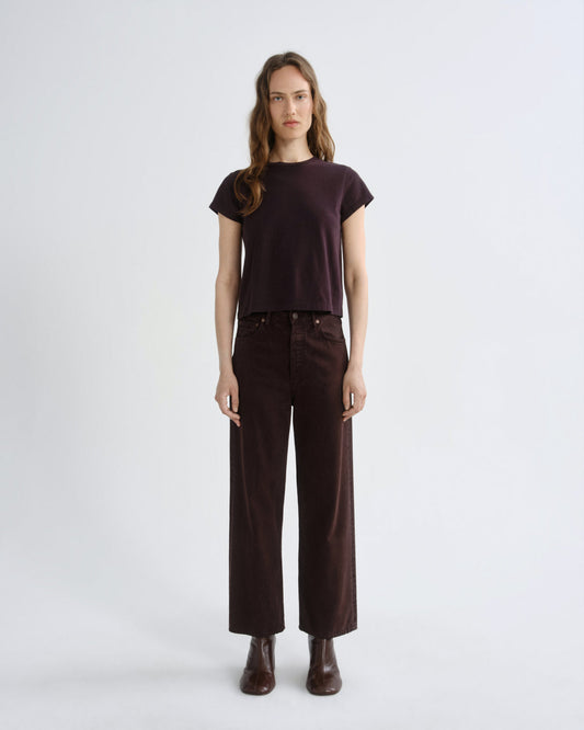 Women Ren High Rise Wide Leg Flyweight in Sloe Berry - Agolde