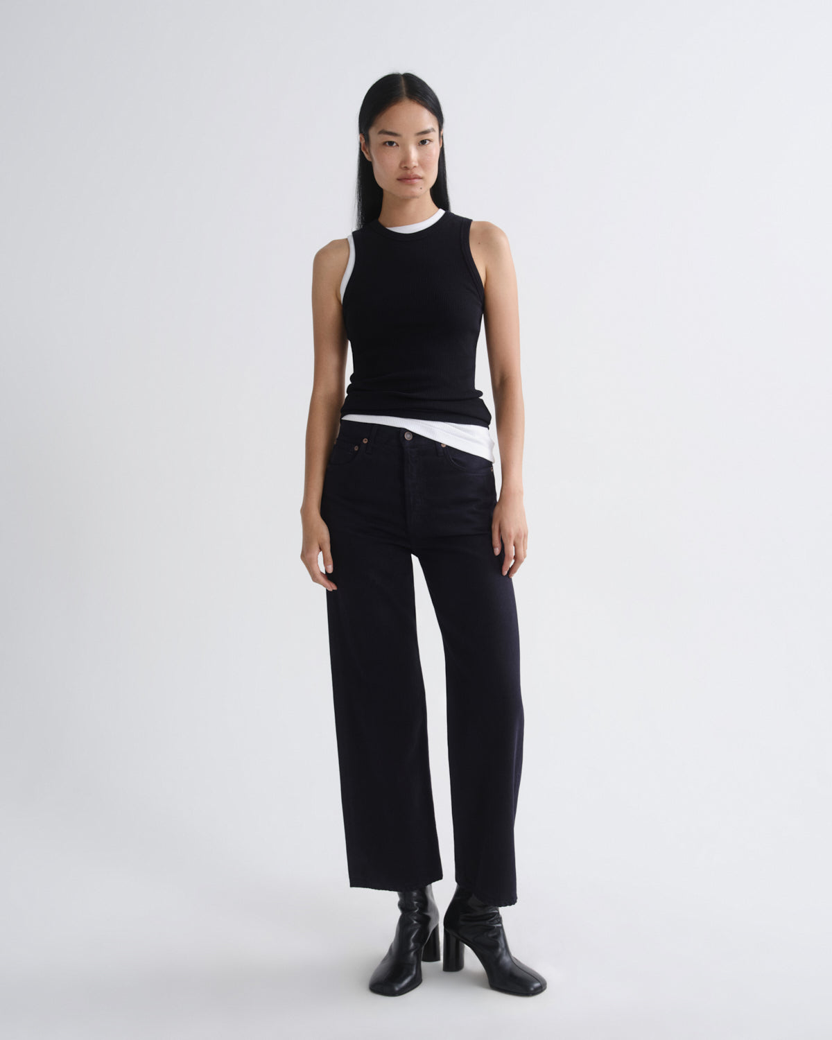 Women Ren Petite High Rise Wide Leg 25 in Obscura - Agolde