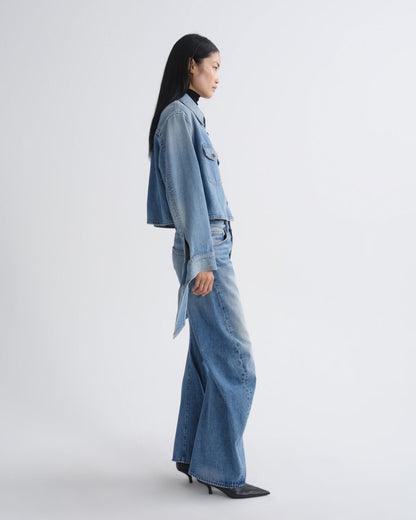 Women hewitt strap sleeve shirt index - Agolde