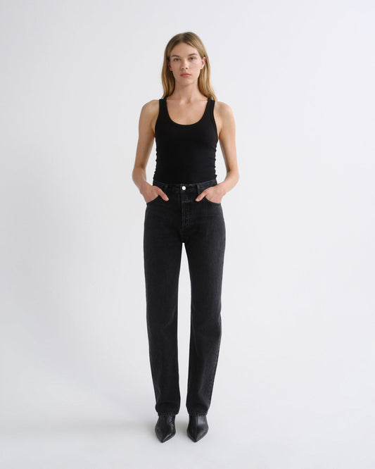 Women 90S Pinch Waist Long High Rise Straight in Vanta - Agolde