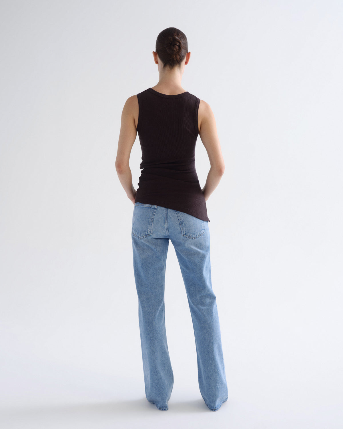 Women Leena Mid Rise Baby Flare Jean in Stream - Agolde