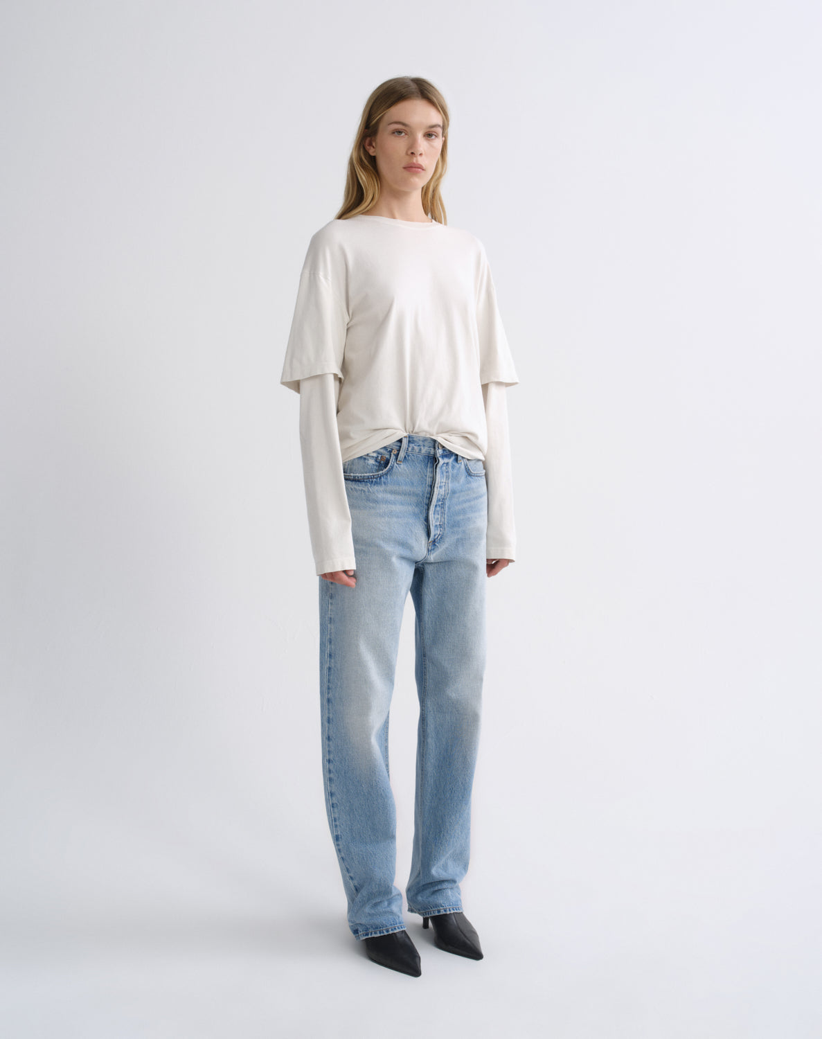 Women 90S Jean Mid Rise Loose 32 in Stream - Agolde