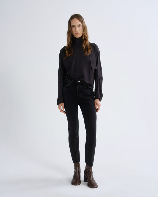 Women riley crop high rise straight track - Agolde