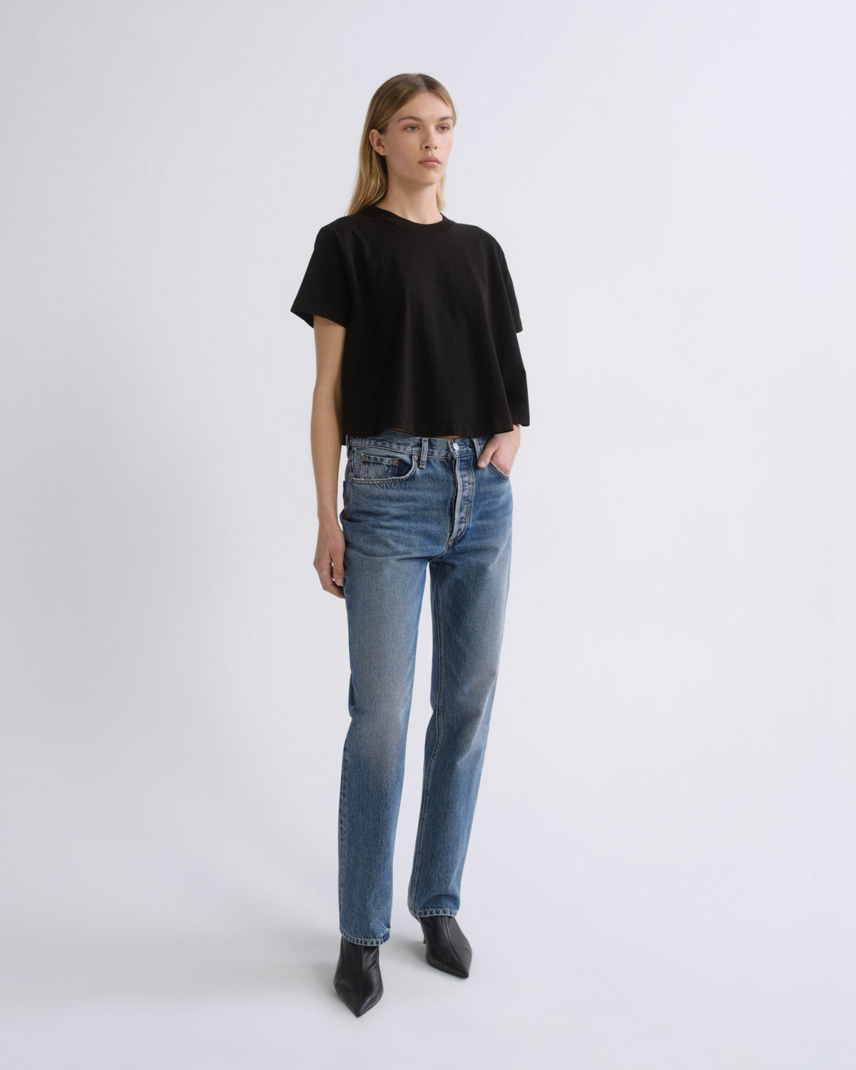 Women Lana High Rise Vintage Straight in Liberty - Agolde