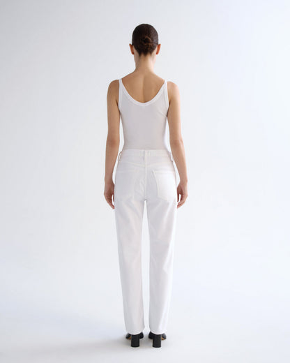 Women Lana High Rise Vintage Straight in Marshmallow - Agolde