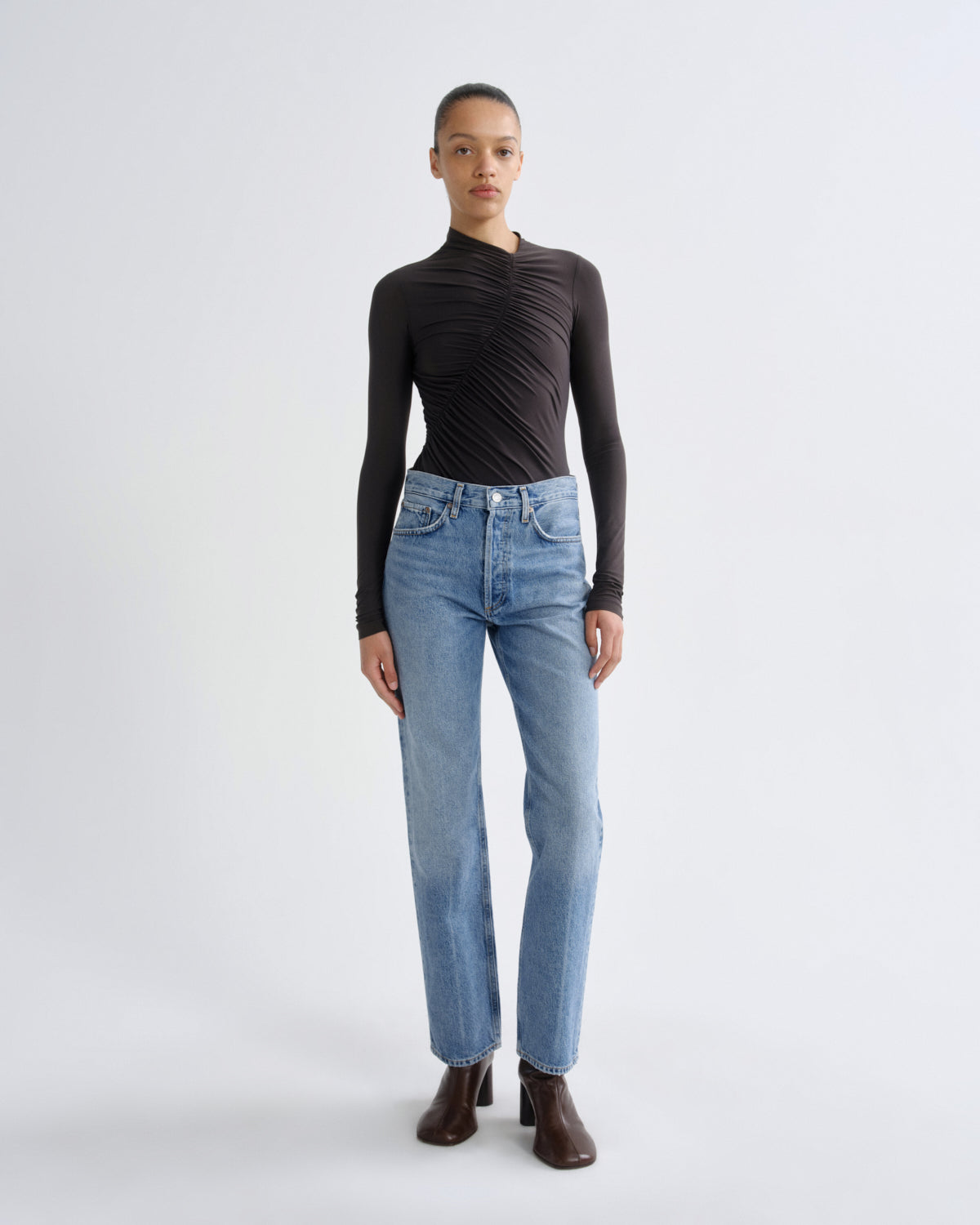 Women Lana High Rise Vintage Straight in Brink - Agolde
