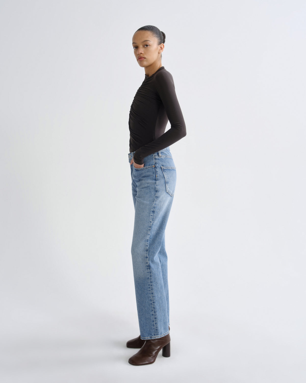 Women Lana High Rise Vintage Straight in Brink - Agolde