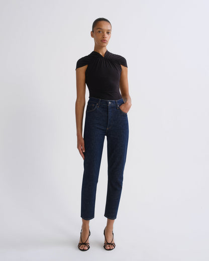 Women Riley Crop High Rise Straight in Reissue - Agolde