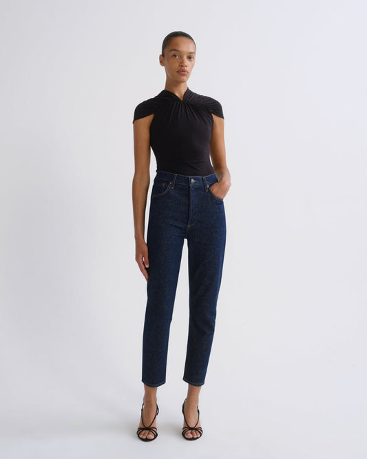Women Riley Crop High Rise Straight in Reissue - Agolde