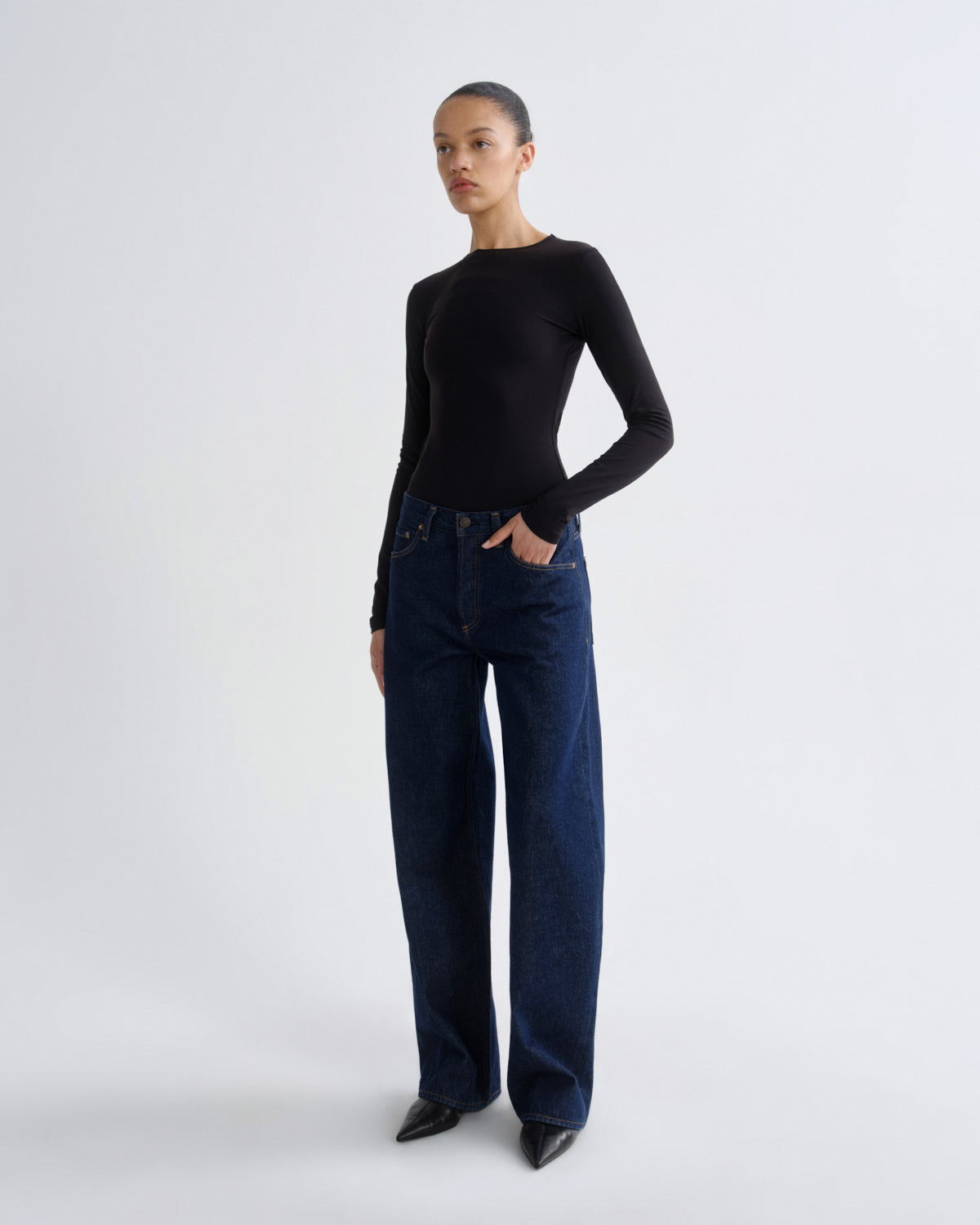 Women Arc Jean Loose Wide 32 in Rinse - Agolde