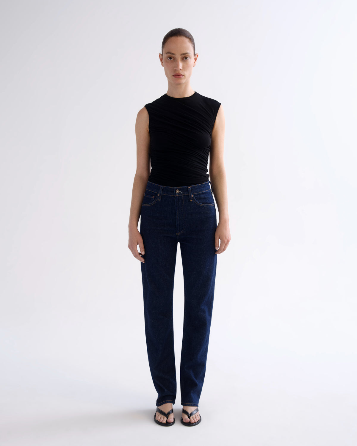 Women 90's Pinch Waist High Rise Straight Long (Comfort Stretch) in Reissue - Agolde