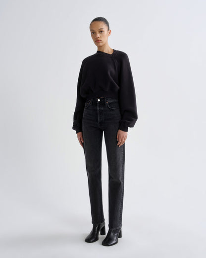 Women 90's Pinch Waist High Rise Straight Long (Weightless Stretch) in Radiu - Agolde