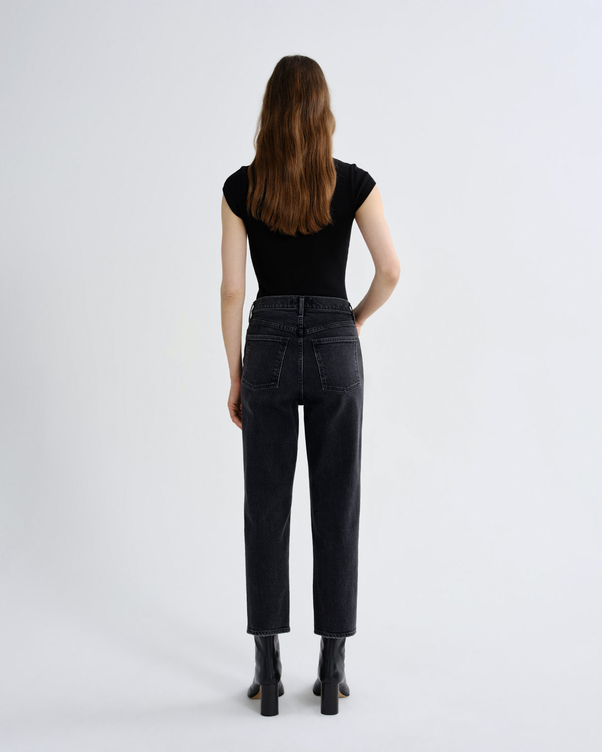 Women 90's Pinch Waist Crop (Weightless Stretch) in Radius - Agolde