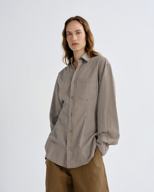 Women cinch shirt jakarta stripe - Agolde