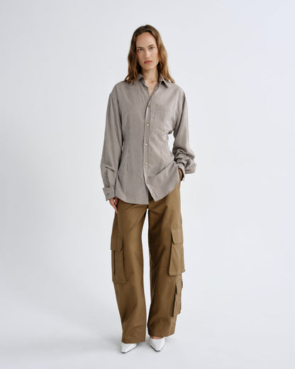 Women cinch shirt jakarta stripe - Agolde