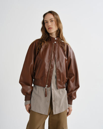Women nova bomber jacket palisander - Agolde