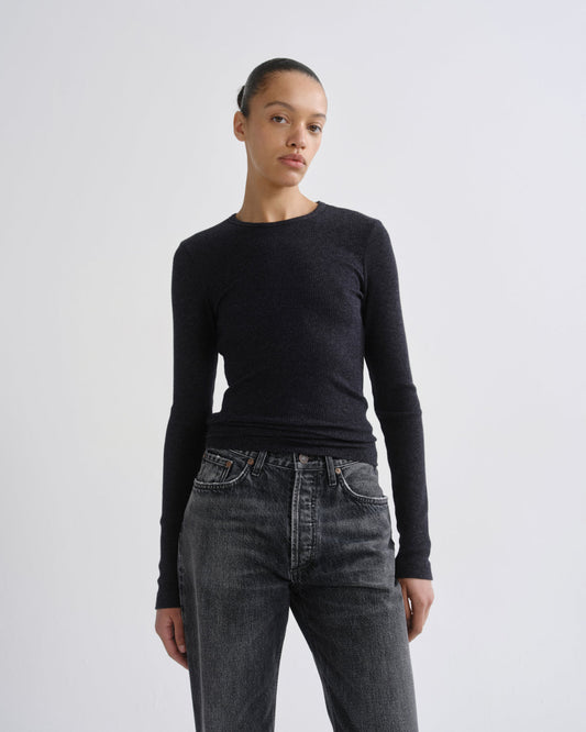 Women delphi slim tee obscura - Agolde