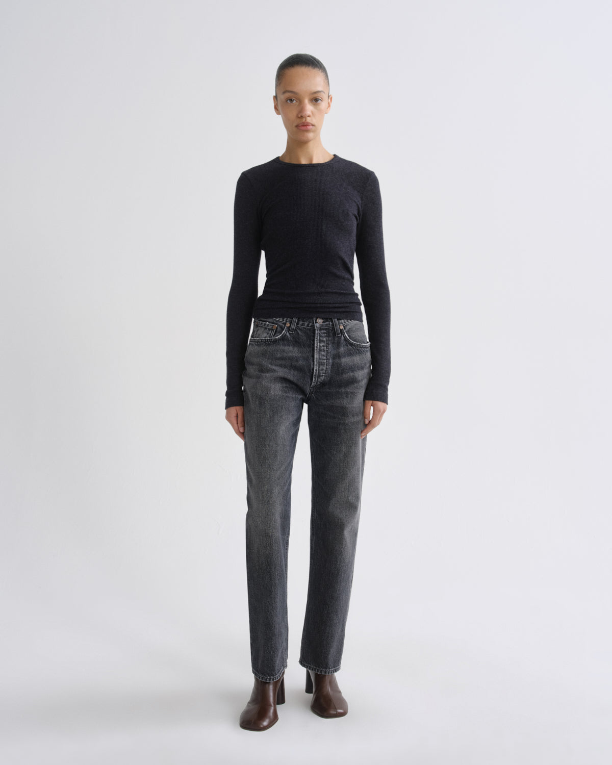 Women delphi slim tee obscura - Agolde