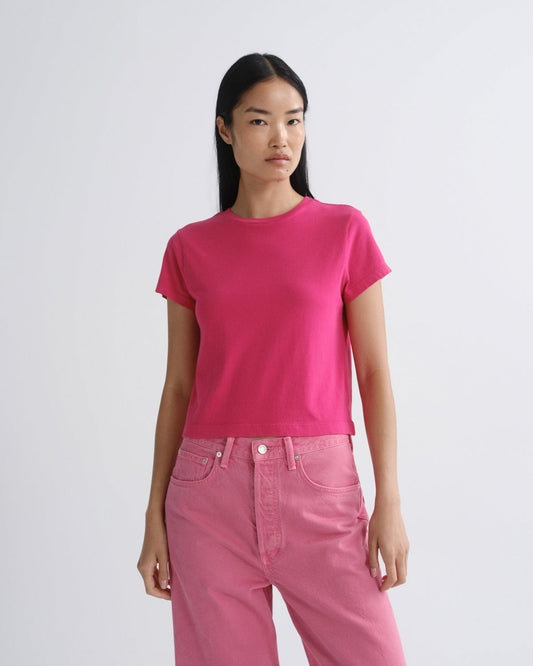 Women adine shrunken tee cerise - Agolde