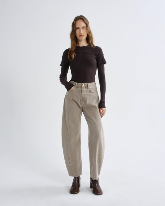 Women Luna High Rise Pieced Taper in Cedar - Agolde