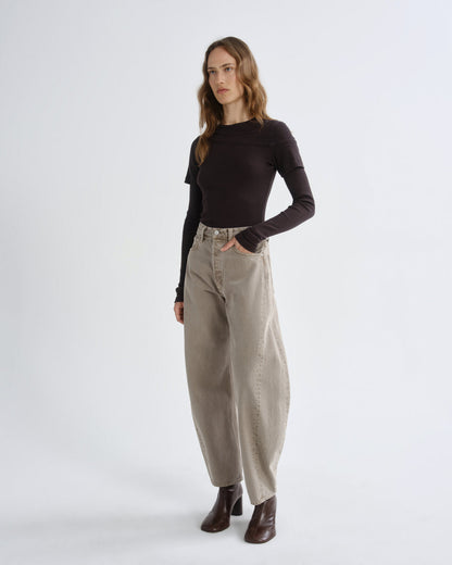 Women Luna High Rise Pieced Taper in Cedar - Agolde